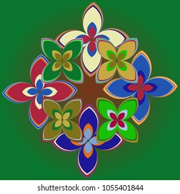 New color pattern with many flower.