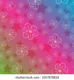 New color pattern with many flower.