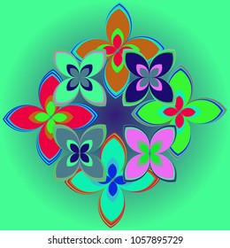 New color pattern with many flower.