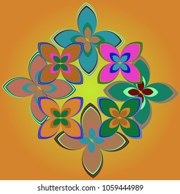 New color pattern with many flower.