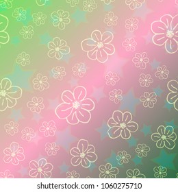 New color pattern with many flower.