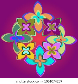 New color pattern with many flower.