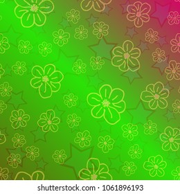 New color pattern with many flower.