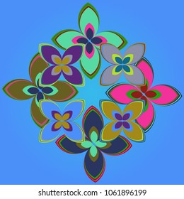 New color pattern with many flower.