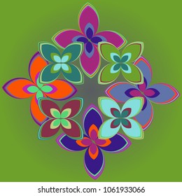New color pattern with many flower.