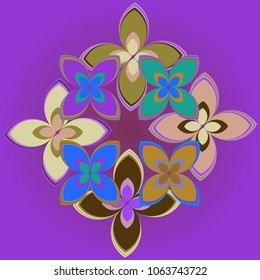 New color pattern with many flower.