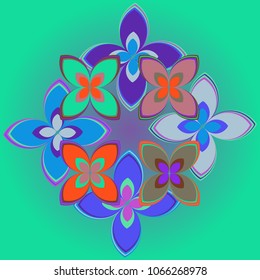 New color pattern with many flower.