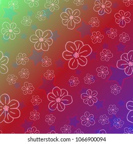 New color pattern with many flower.