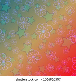 New color pattern with many flower.