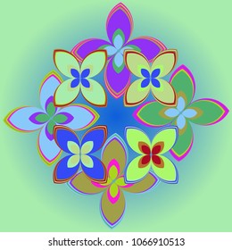 New color pattern with many flower.