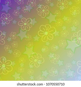 New color pattern with many flower.