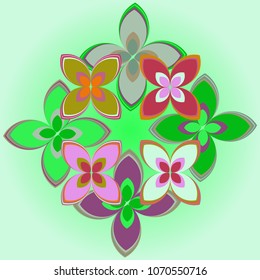 New color pattern with many flower.