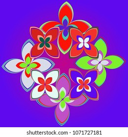 New color pattern with many flower.