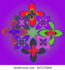 New color pattern with many flower.