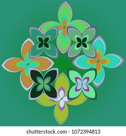 New color pattern with many flower.