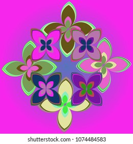 New color pattern with many flower.