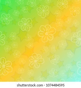 New color pattern with many flower.