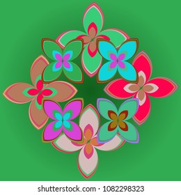 New color pattern with many flower.