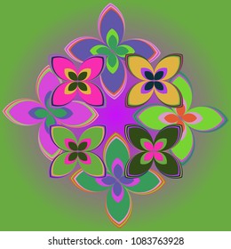 New color pattern with many flower.