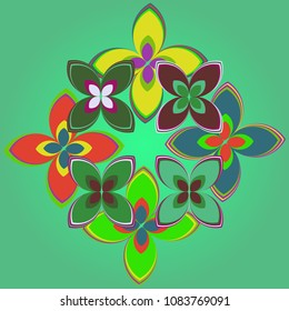 New color pattern with many flower.