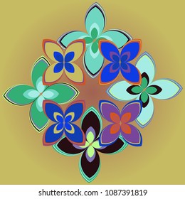 New color pattern with many flower.