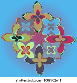 New color pattern with many flower.
