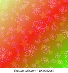 New color pattern with many flower.