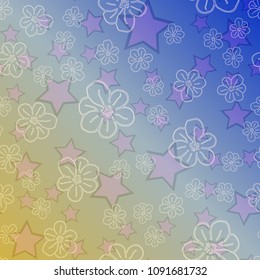New color pattern with many flower.