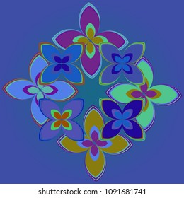 New color pattern with many flower.