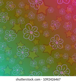 New color pattern with many flower.