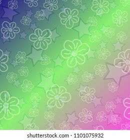 New color pattern with many flower.