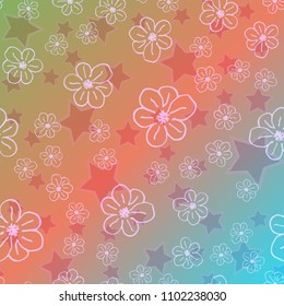 New color pattern with many flower.
