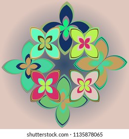 New color pattern with many flower.