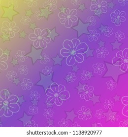 New color pattern with many flower.