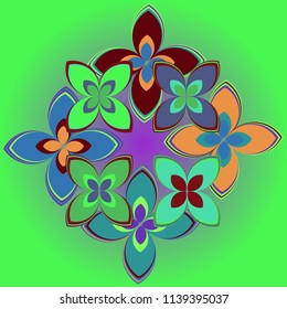 New color pattern with many flower.