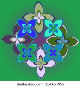 New color pattern with many flower.
