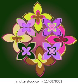 New color pattern with many flower.