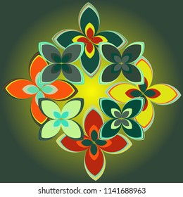 New color pattern with many flower.
