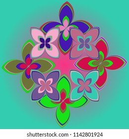 New color pattern with many flower.