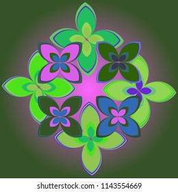 New color pattern with many flower.