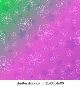 New color pattern with many flower.