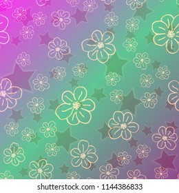 New color pattern with many flower.