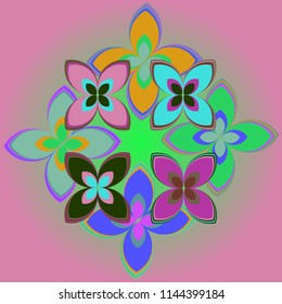 New color pattern with many flower.