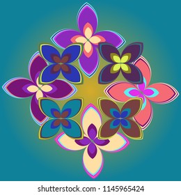 New color pattern with many flower.