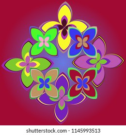 New color pattern with many flower.