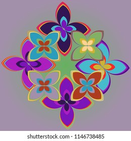 New color pattern with many flower.