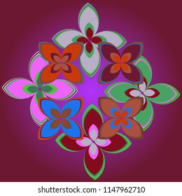 New color pattern with many flower.