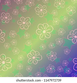 New color pattern with many flower.