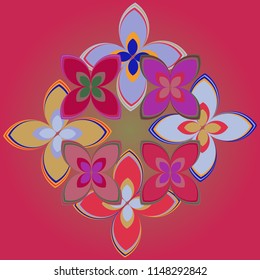 New color pattern with many flower.