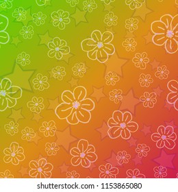 New color pattern with many flower.